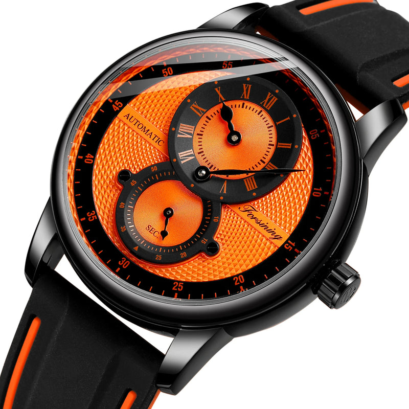 Relógio Mecânico FORSINING FSG8203M3B1 – Estilo Autêntico com Toque Vintage