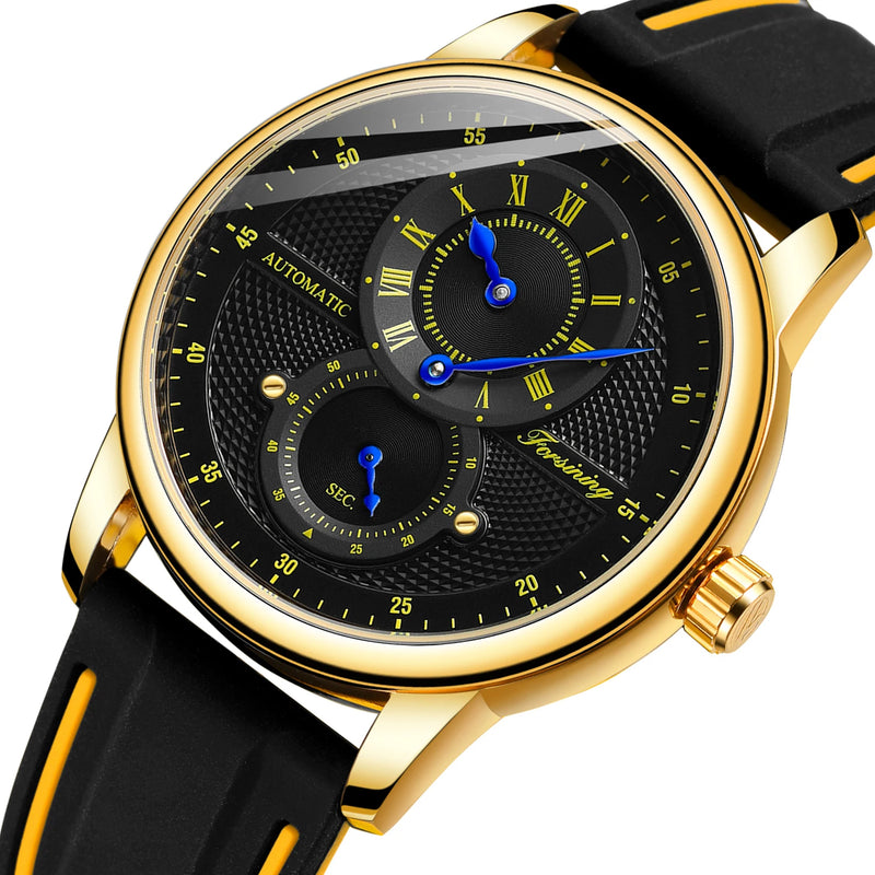 Relógio Mecânico FORSINING FSG8203M3B1 – Estilo Autêntico com Toque Vintage
