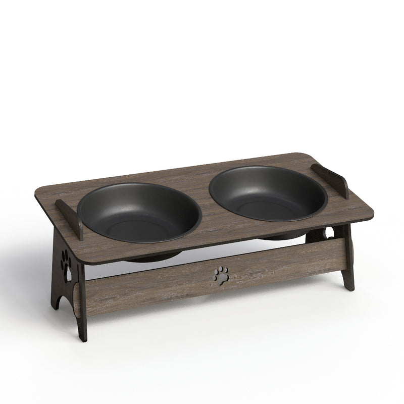 Comedouro Bebedouro Elevado para Gatos e Cães – Em MDF