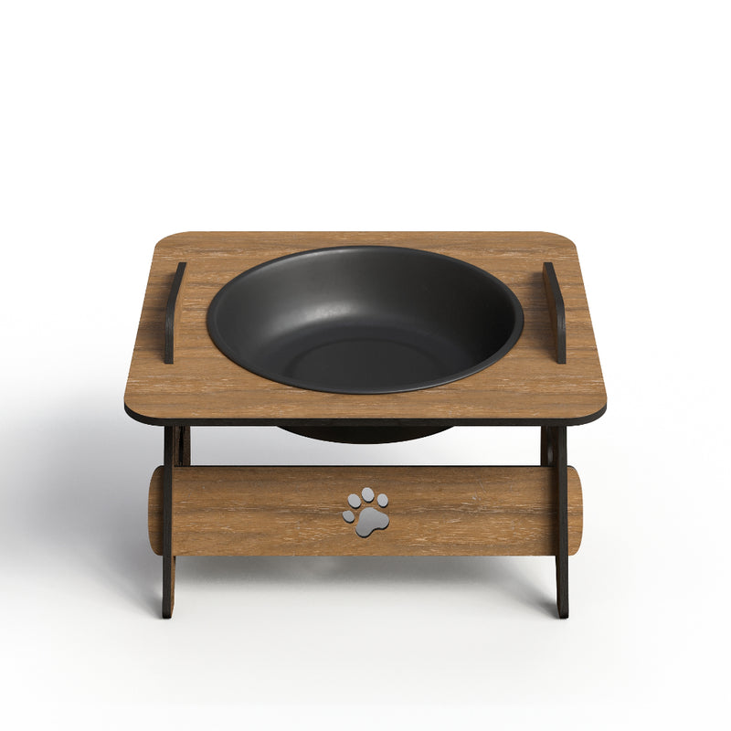 Comedouro Bebedouro Elevado para Gatos e Cães – Em MDF