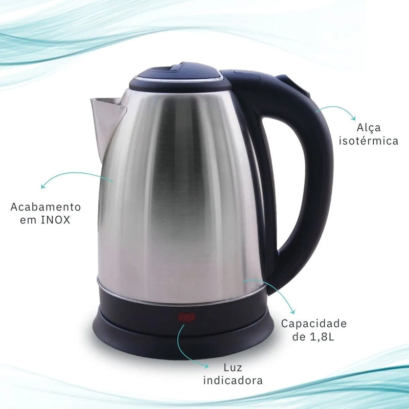 Chaleira Elétrica Inox 1,8L - 220V
