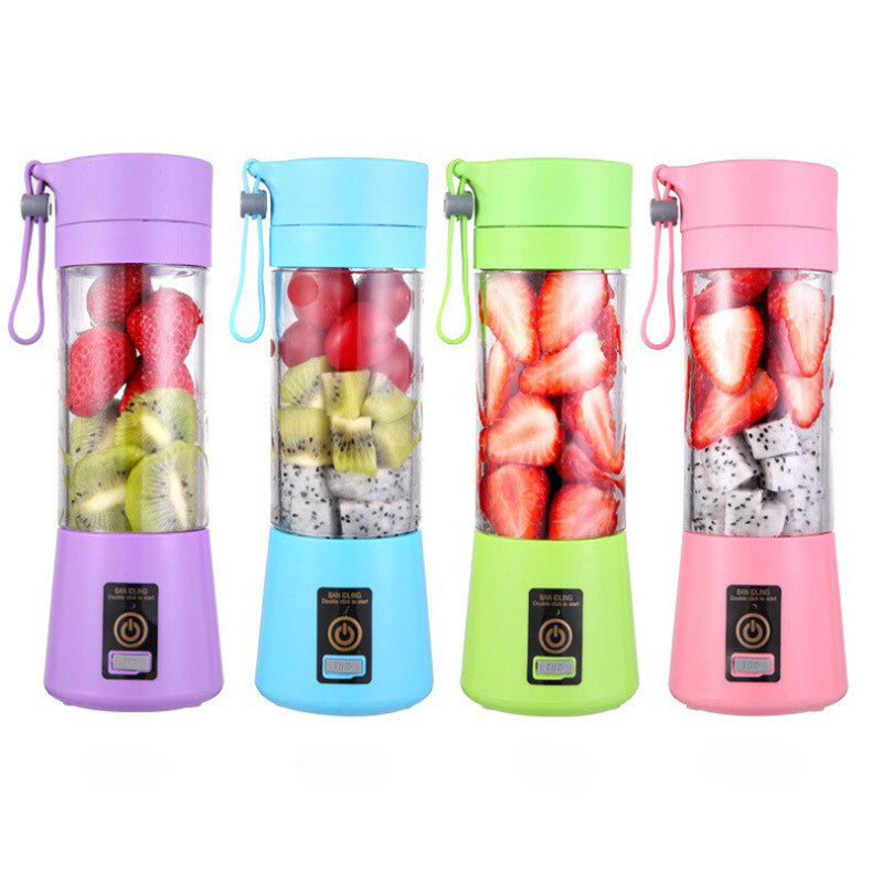 Mini Liquidificador Portátil Recarregável – 380ml | USB, Bivolt e com Ejeção Automática de Polpa